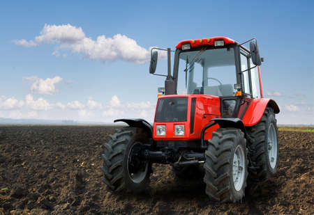 The Tractor - modern farm equipment in fieldのeditorial素材