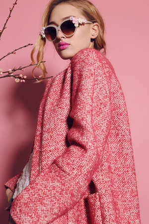 fashion studio photo of gorgeous sensual womanの写真素材