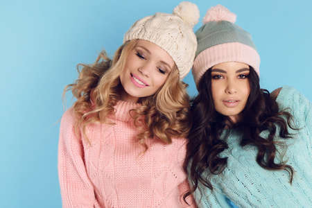 fashion studio photo of gorgeous sensual womanの写真素材