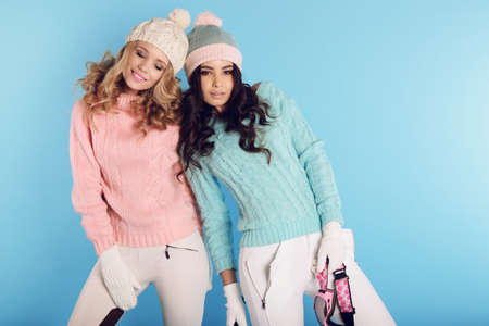 fashion studio photo of gorgeous sensual womanの写真素材