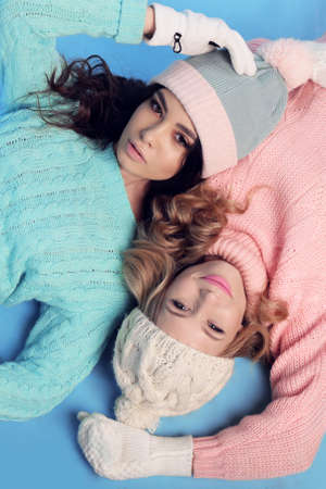 fashion studio photo of gorgeous sensual womanの写真素材