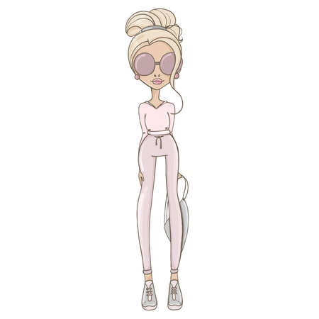 Sport Girl Pinkのイラスト素材