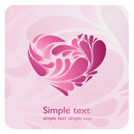 abstract pink heartのイラスト素材