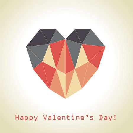 polygonal heart for Valentine s Dayのイラスト素材