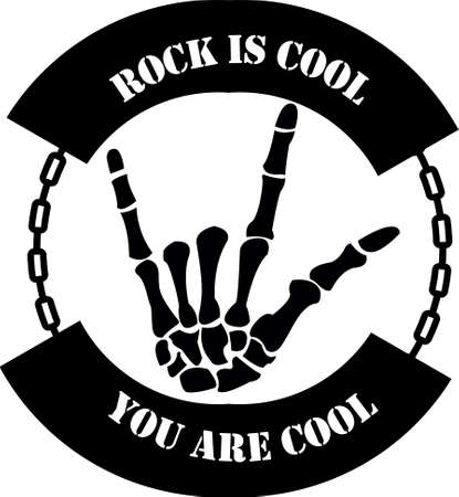 Rock is cool sign iconのイラスト素材