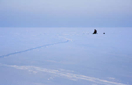 Lonely fishermanの写真素材