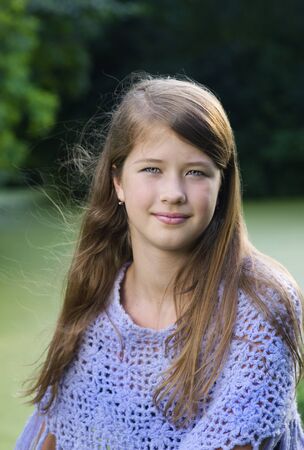 Portrait of pretty young girlの写真素材