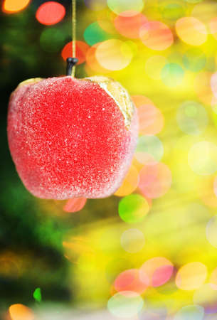 Christmas ball on the shine bokeh backgroundの写真素材