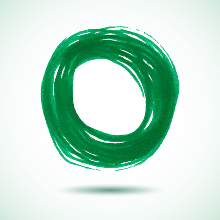 Colorful abstract vector green marker stain circle isolatedのイラスト素材
