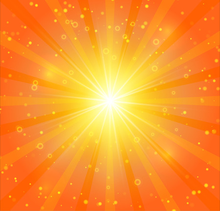 Abstract sunshine background with lights and bokehのイラスト素材