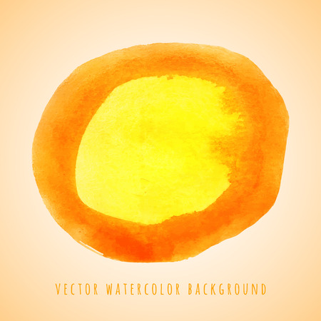 Abstract yellow watercolor background with brush stroke and place for textのイラスト素材