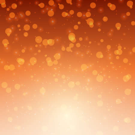 Winter red xmas vector background with stars and bokehのイラスト素材