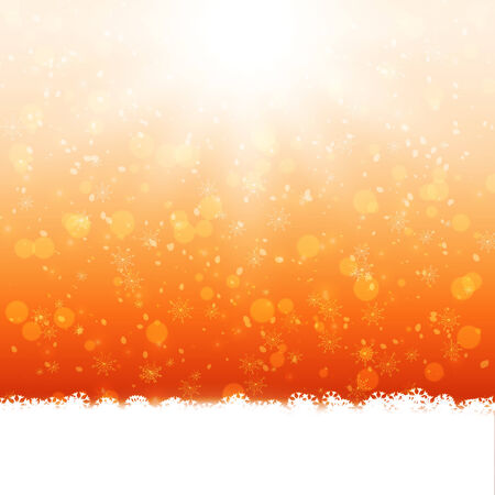Winter red xmas vector background with stars and bokehのイラスト素材