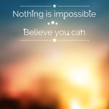 Inspirational quote. Nature sunrise background with blurred effect. EPS10 vector illustrationのイラスト素材