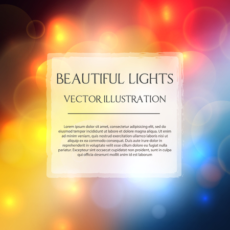 Abstract blurred bokeh effect background. Vector illustrationのイラスト素材