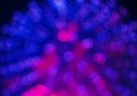 Blue and purple bokeh color abstract background with defocused lights