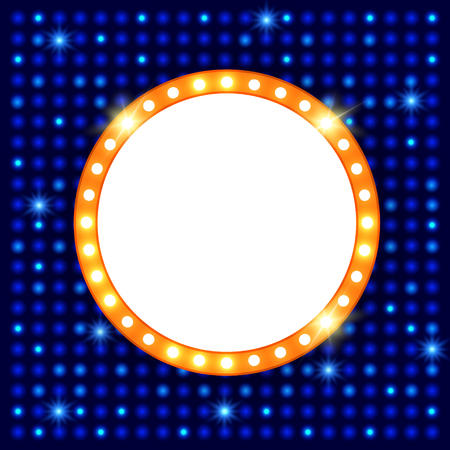 Abstract shining retro light banner. Vector illustrationのイラスト素材
