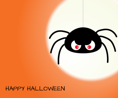 Halloween design template with bat, moon and place for text. Vector EPS10のイラスト素材