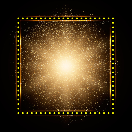 Shiny square frame retro background. Vector illustrationのイラスト素材