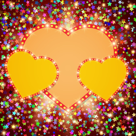 Greeting Card with Valentines Heart. Vector illustrationのイラスト素材