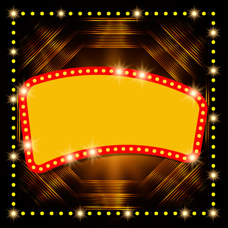 Abstract shining retro light banner. Vector illustrationのイラスト素材