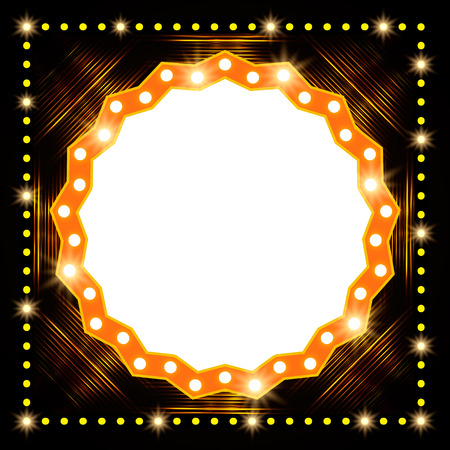 Abstract shining retro light banner. Vector illustrationのイラスト素材