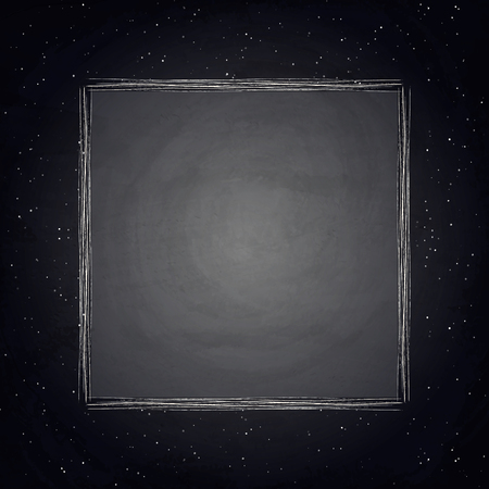 Empty border on blackboard chalkboard background. Vector illustrationのイラスト素材