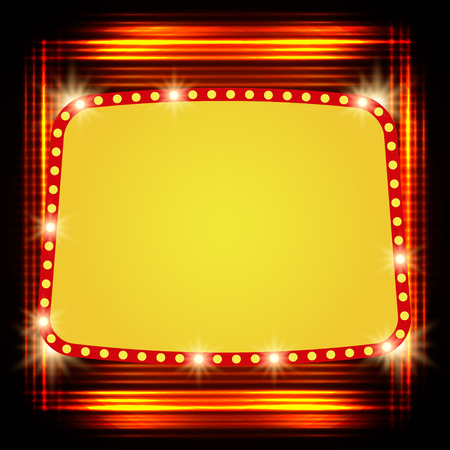 Abstract shining retro light banner. Vector illustrationのイラスト素材