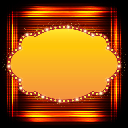 Abstract shining retro light banner. Vector illustrationのイラスト素材