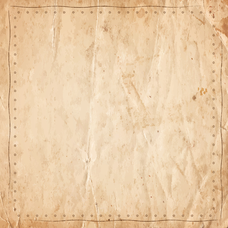 Retro vintage border on the old paper background. Vector illustrationのイラスト素材