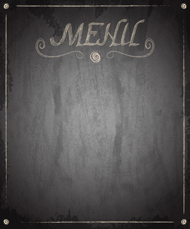 Menu of restaurant on scratch grunge texture background. Vector illustrationのイラスト素材