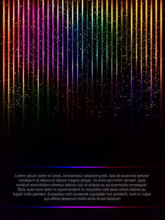 Poster Template with retro banner.  Design for presentation, concert, show.のイラスト素材