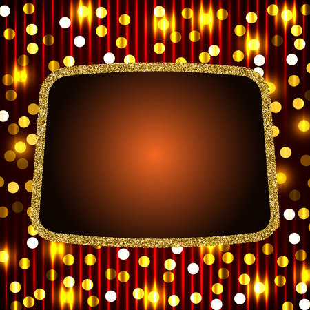 Poster Template with retro banner.  Design for presentation, concert, show. Vector illustrationのイラスト素材