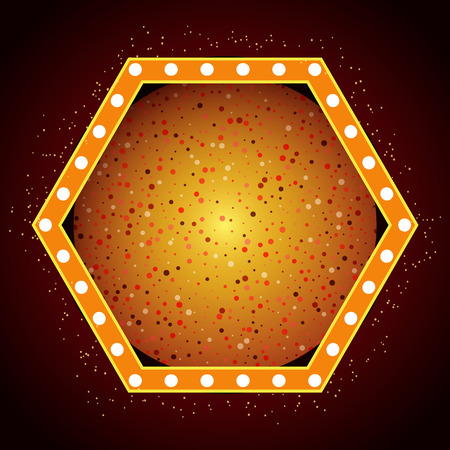 Poster Template with retro banner.  Design for presentation, concert, show. Vector illustrationのイラスト素材