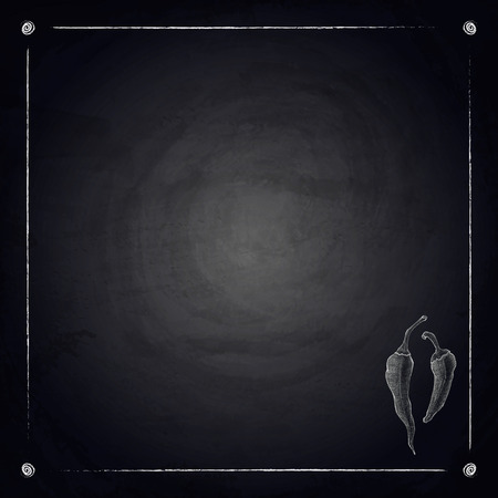 Menu of restaurant with hand drawn chili pepper vector illustrationのイラスト素材