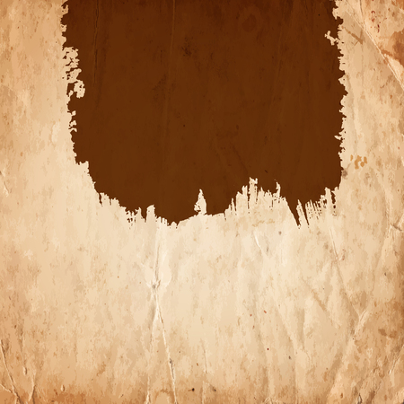 Blank drawing empty rough frame on old paper background. Vector illustrationのイラスト素材