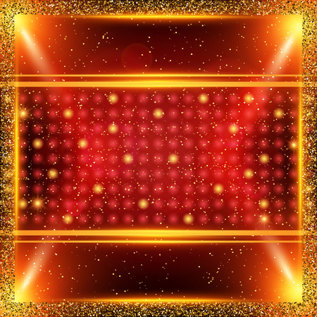 Shining abstract background with spotlights. Vector illustrationのイラスト素材