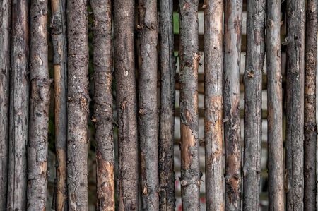 Wooden plank pole weathered grunge texture backgroundの写真素材