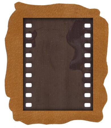 Brown natural leather texture background and old filmの写真素材