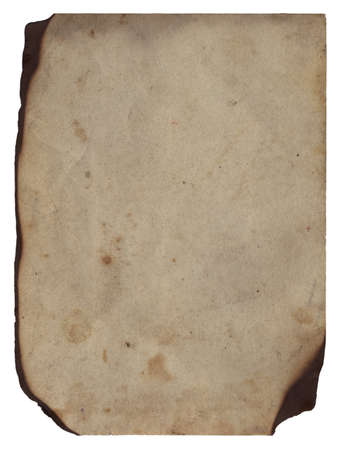 Old vintage rough texture retro paper with burned edges, stains and scratches backgroundの写真素材