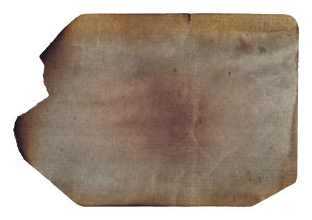 Old vintage rough texture retro paper with burned edges, stains and scratches backgroundの写真素材