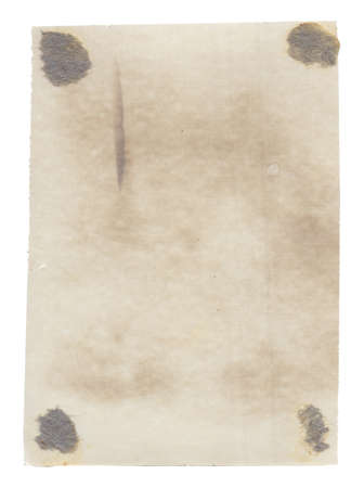 Old vintage rough texture retro paper with stains and scratches background isolatedの写真素材