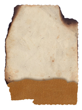 Old vintage paper background with brown natural leather textureの写真素材