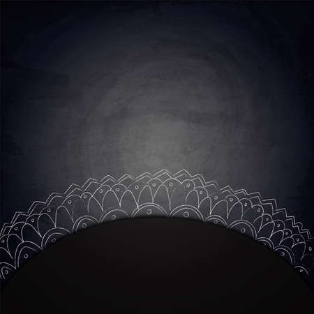 Chalkboard blackboard background for design with hand drawn doodle patternのイラスト素材