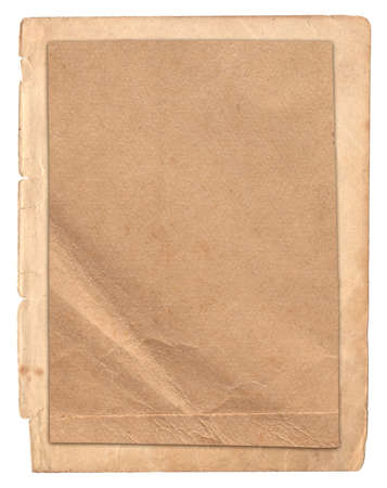 Old vintage rough texture retro paper with stains and scratches background isolatedの写真素材