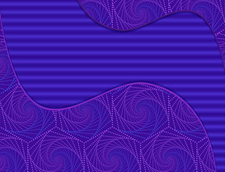 Vector abstract illustration blue background with circles dots spiral pattern and neon lines for designのイラスト素材