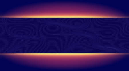 Abstract vector illustration background with wave pattern and shining lines for designのイラスト素材