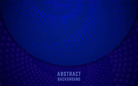 Abstract vector blue background illustration with round swirl dots banner for designのイラスト素材