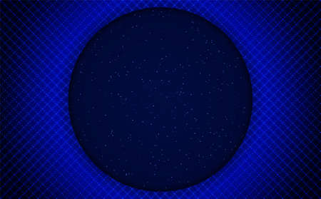 Abstract blue lines dots vector background with round banner for designのイラスト素材