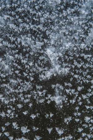 Texture of frozen ice surface with snow. Winter background for design